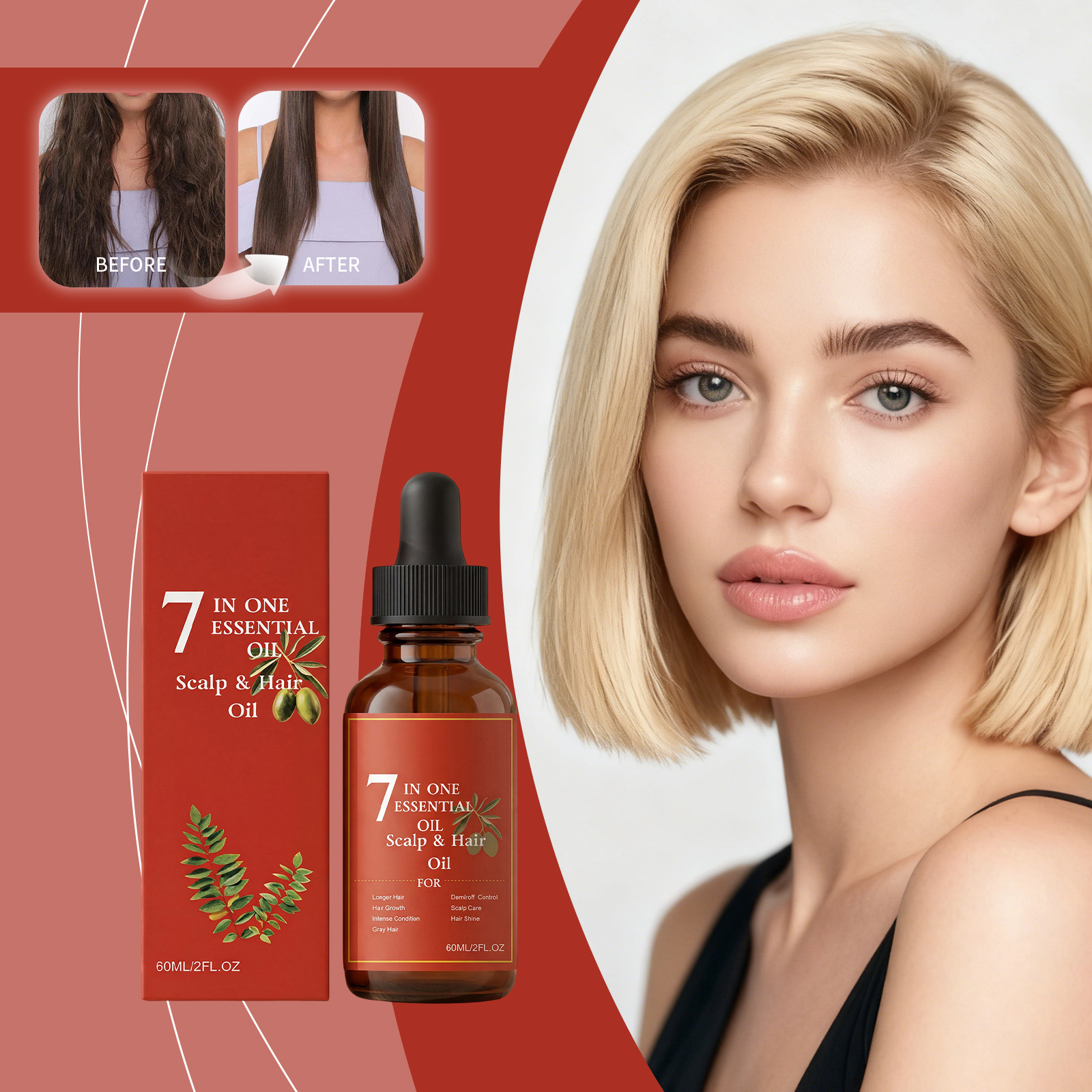 Hair Care Olive Oil - 7'si 1 Arada Saç Bakım Yağı