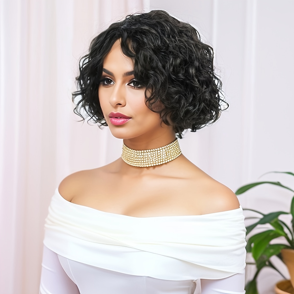 Hair Care Women - Kıvırcık insan saçı peruk tam makine